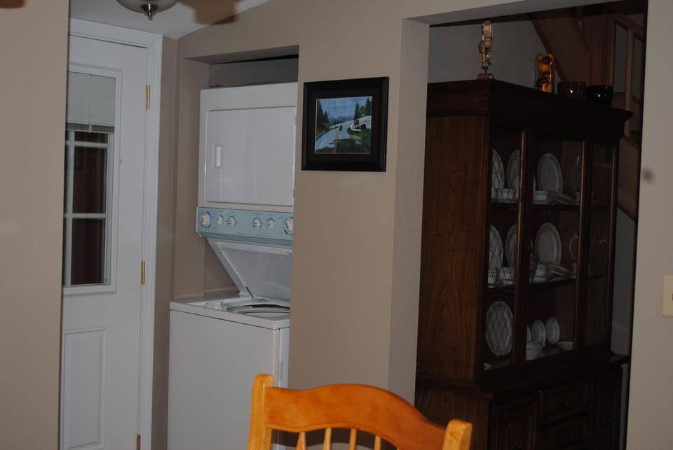 Washer and dryer for your convenience.