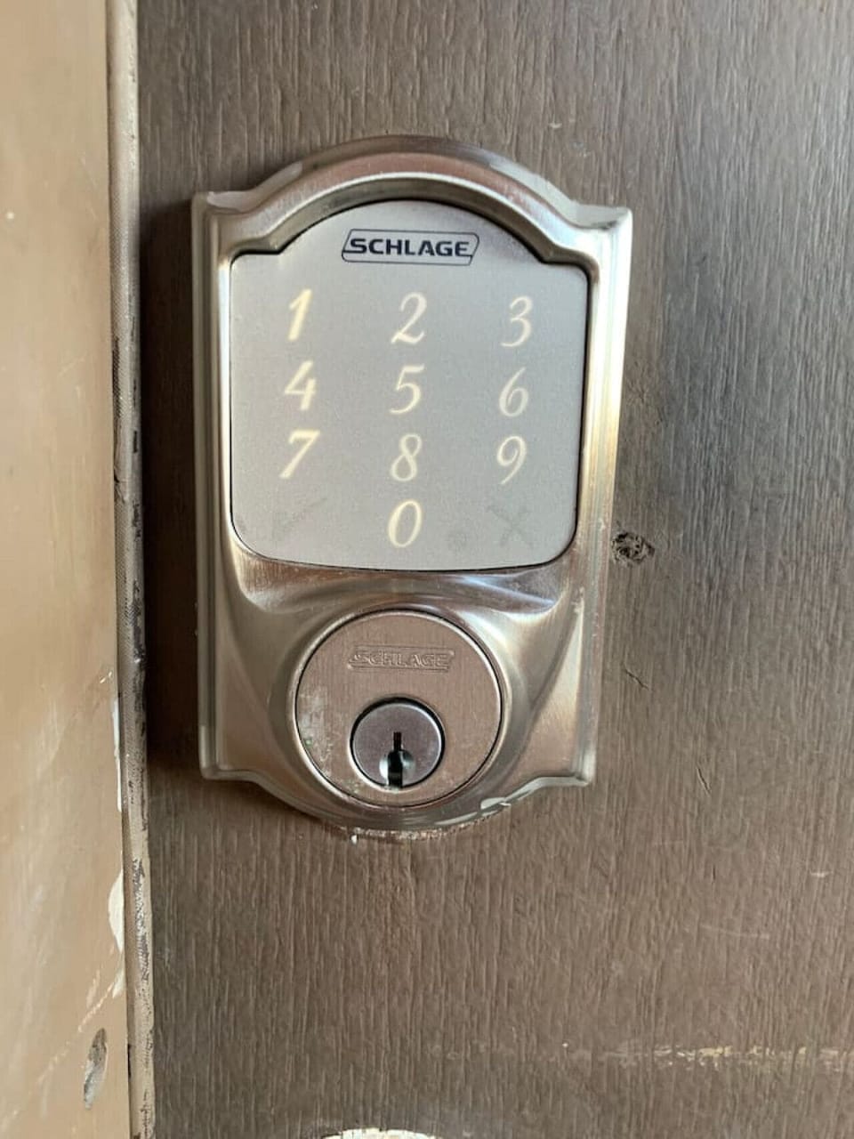 Schlage keyless entry lock.