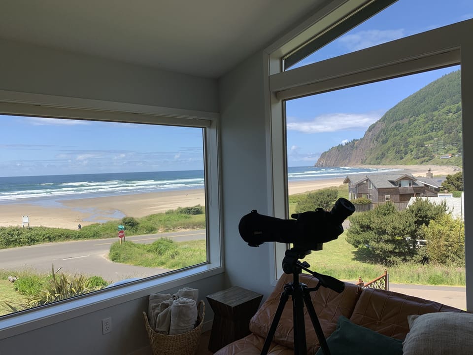 Use our Nikon Pro Staff 5 Field Scope 82MM telescope to spot gray whales which are visible from Oregon’s shore nearly year-round—or just soaring eagles or the stars.

