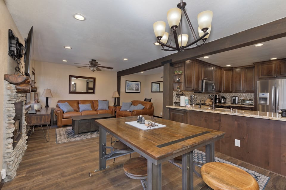 Spacious dining area