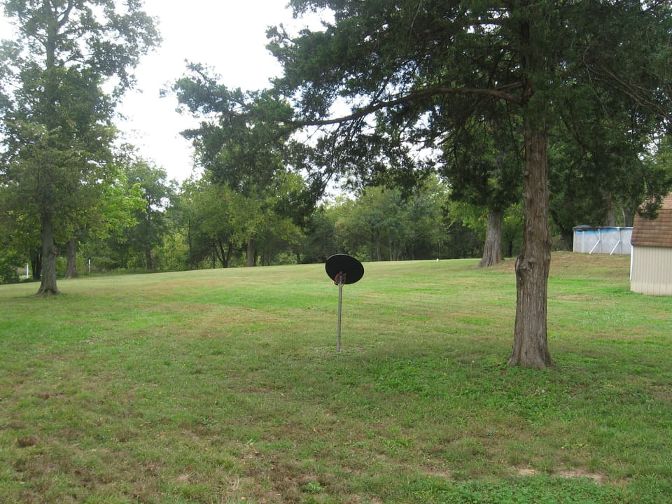 yard on the left of home looking toward the backyard