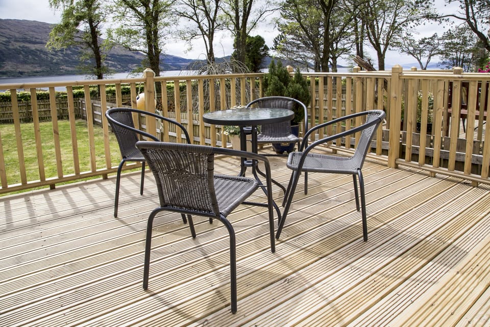 sitting area on terrace.