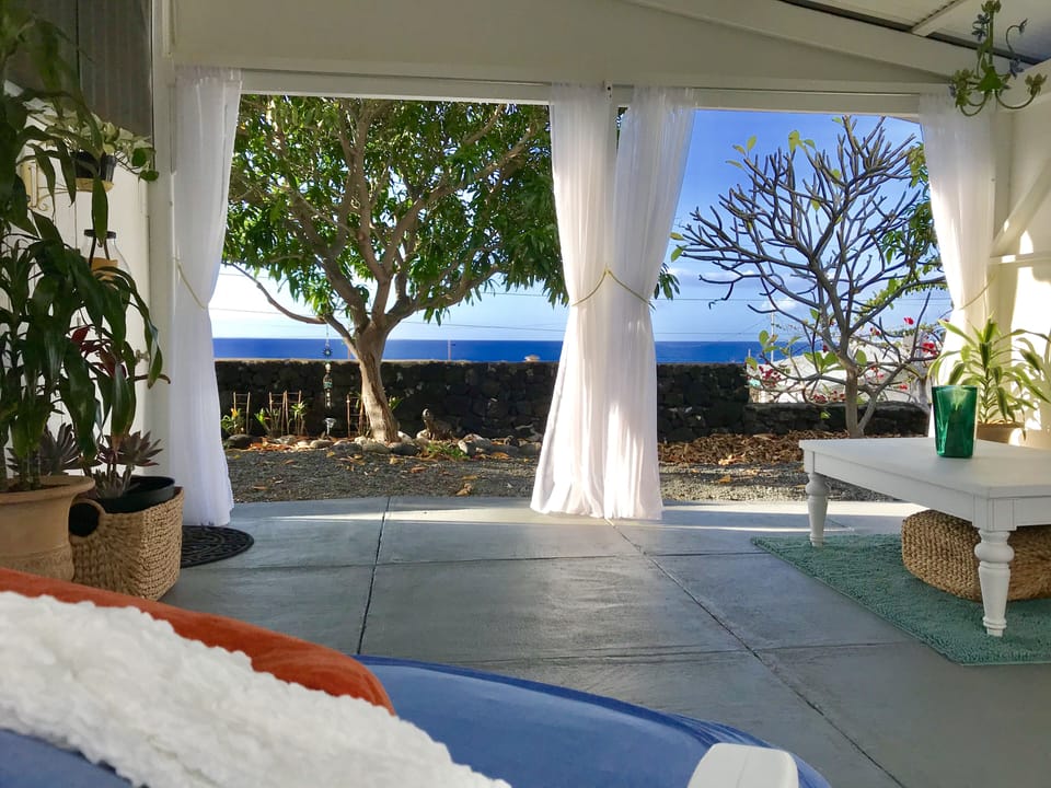 Garage conversion has door access to lanai