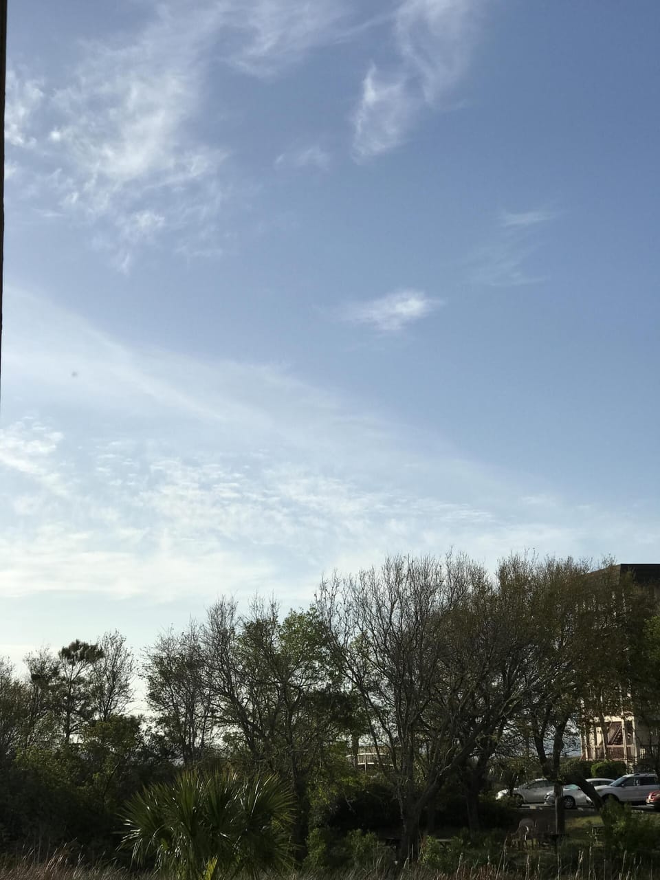 Glimpse of the ocean from balcony