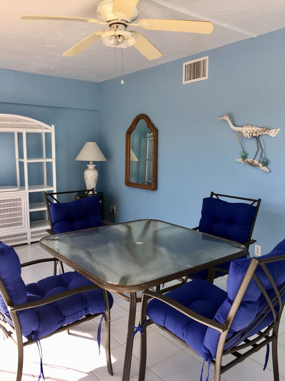 Remodeled cabana with refrigerator