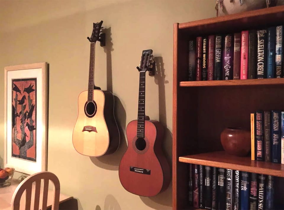 You can play the guitars