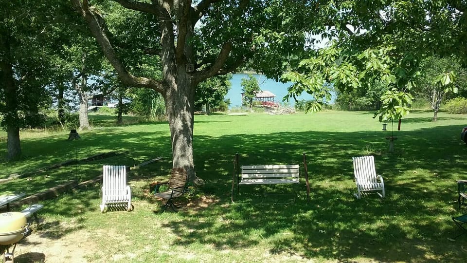 This is the view from the sun room inside the house