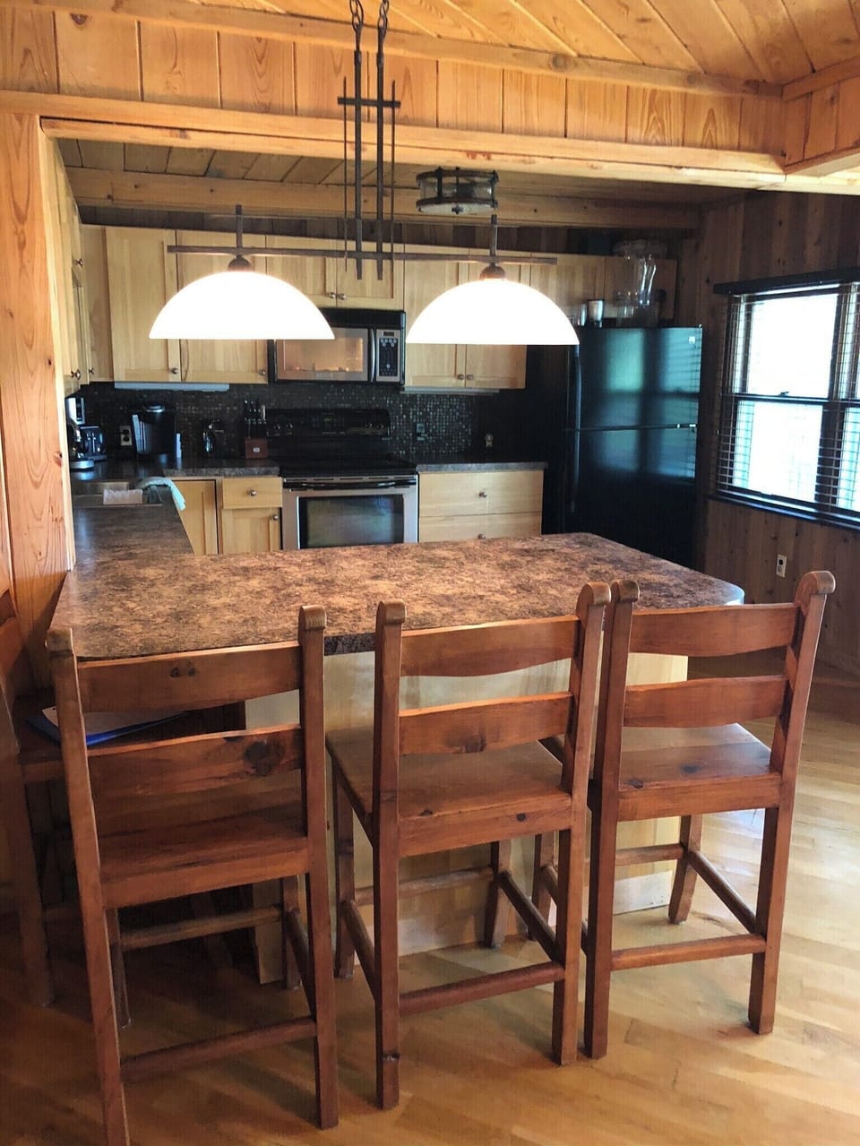 One of two spacious kitchens.