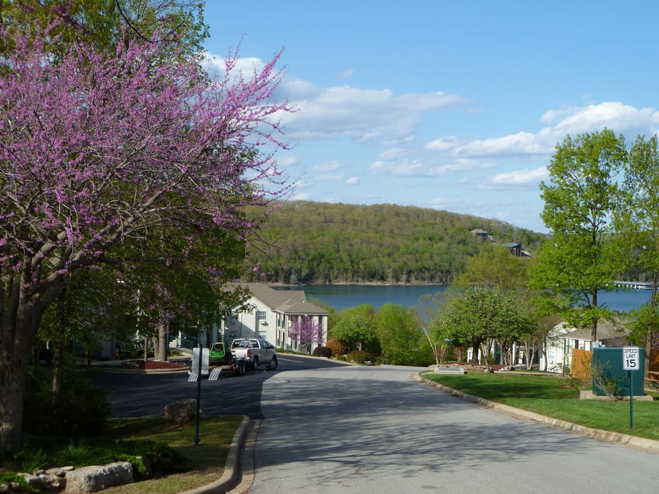 Heading downhill toward your lakefront condo!