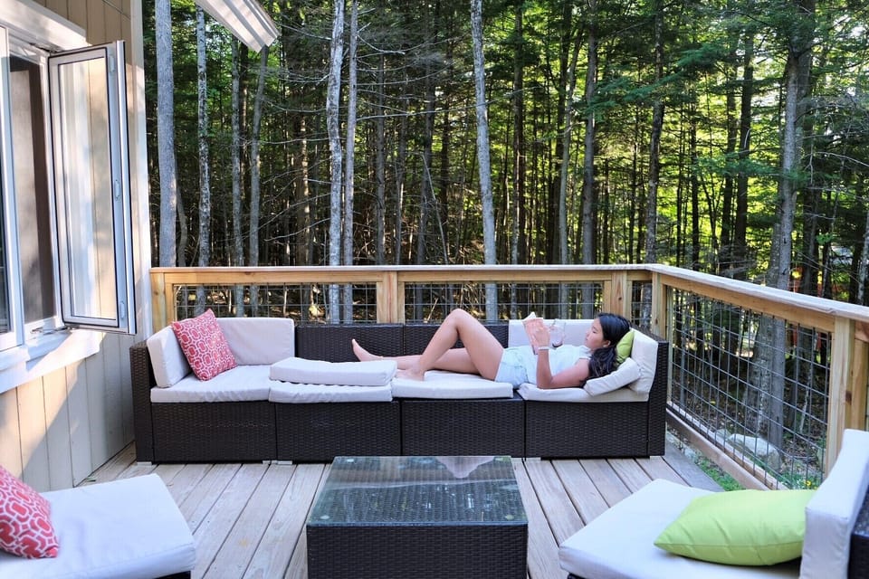 Relaxing on the deck is the best!