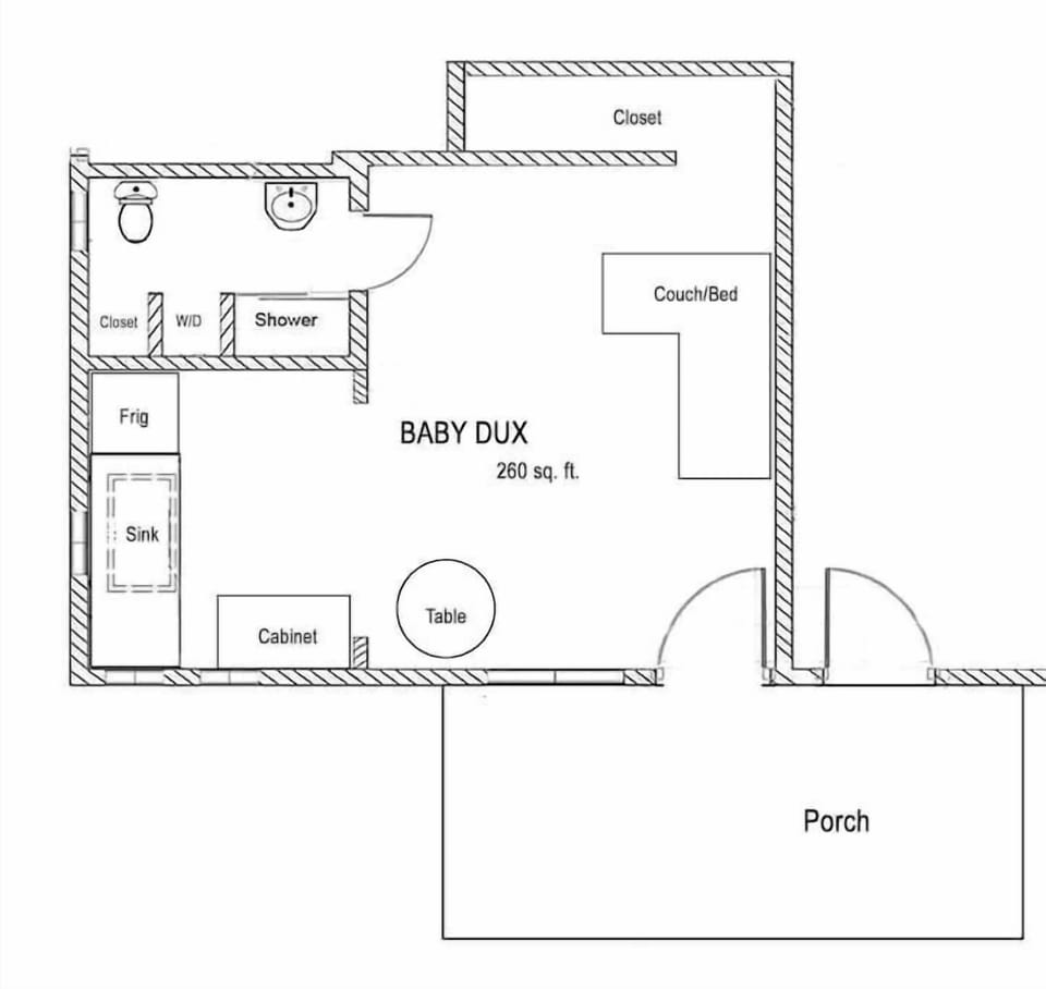 Floor plan of the Studio.
