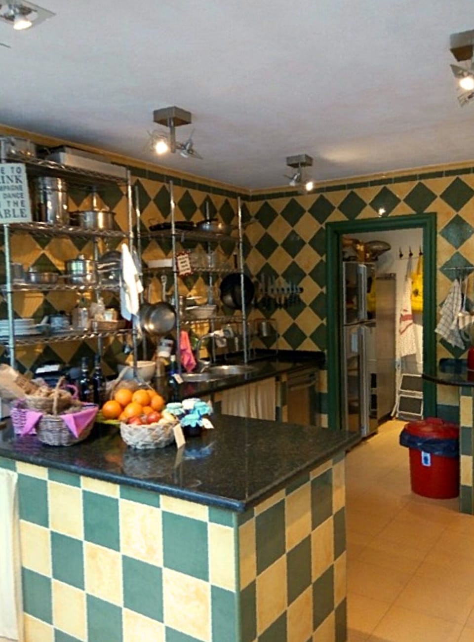 Professional kitchen and stocked pantry. A welcome basket awaits your arrival.