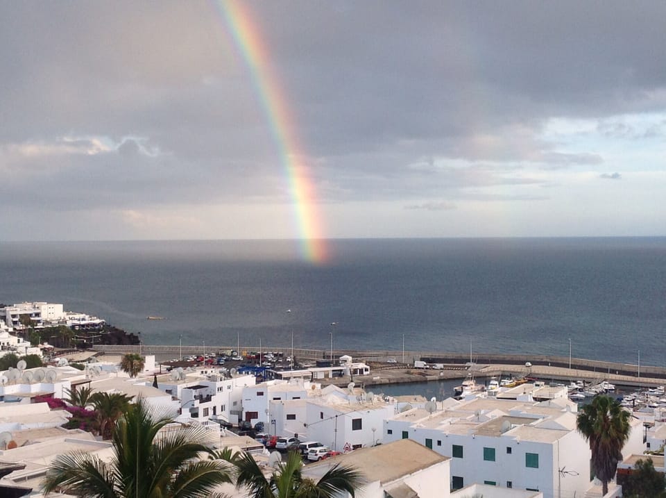 Rainbow seen from terrasse. 