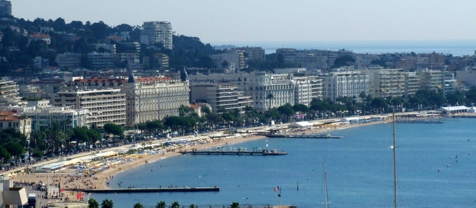 Cannes seafront of designer shops, 5 star hotels and restaurants