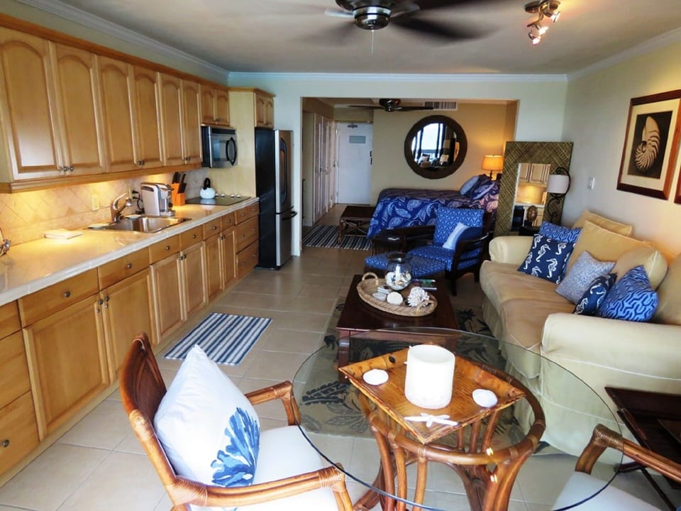 Long view of the living area. 