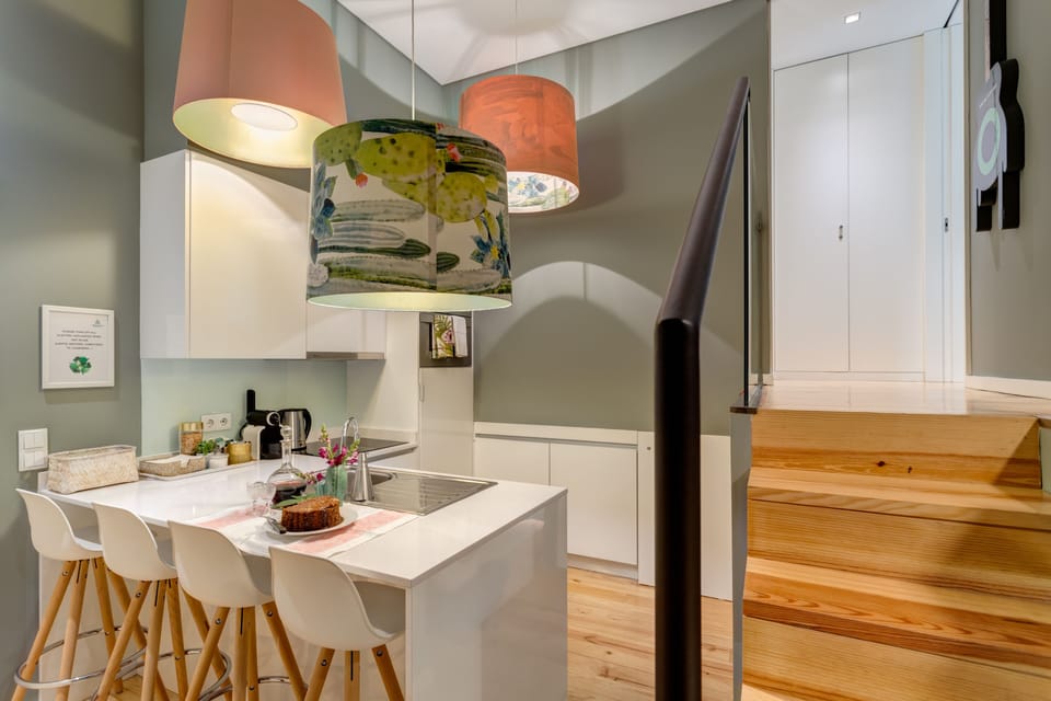 Kitchen with sitting area for meals