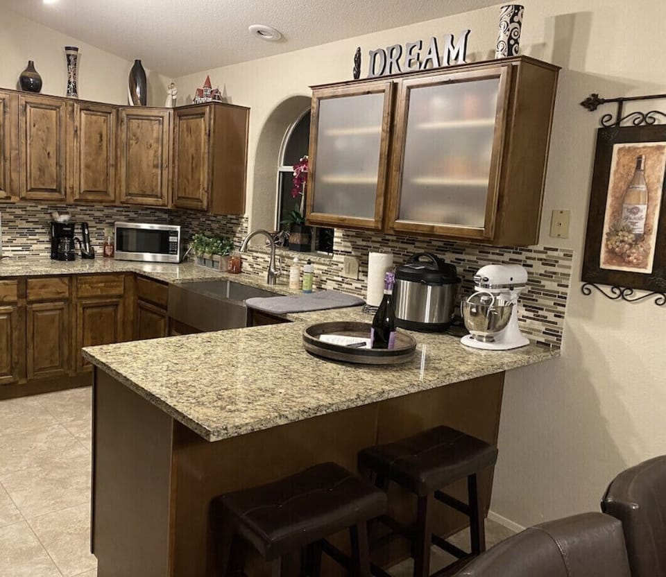 Fully stocked kitchen 