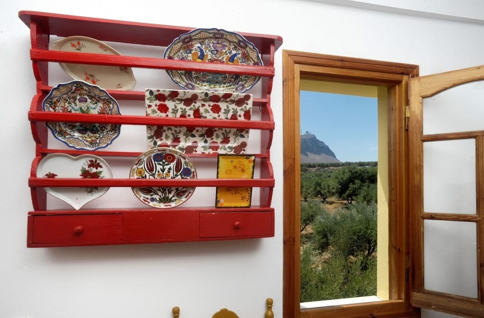 Villa - This is the upper floor with view of the mountains and the olive trees