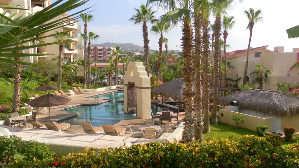 Swimming pool with swim-up bar & grill!