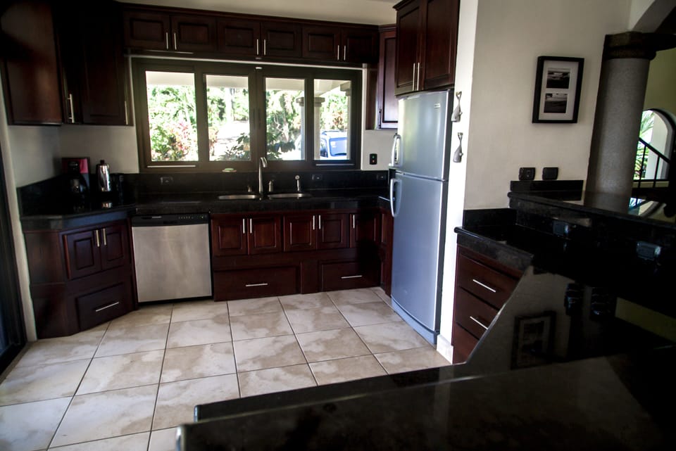 Brand new, high end appliances, cookware and dinnerware in our kitchen!