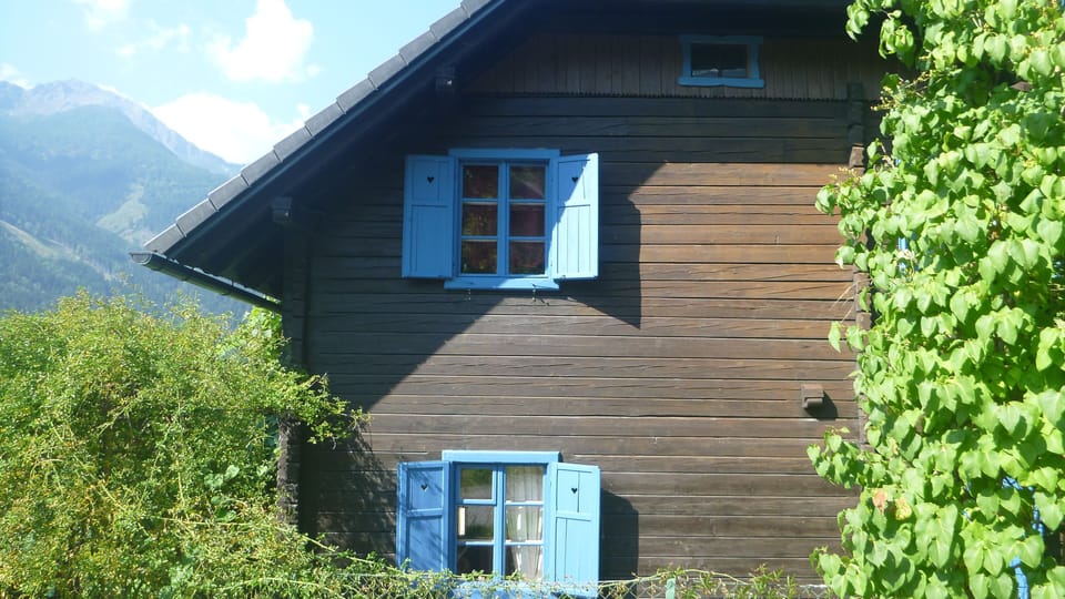 The rear of the house