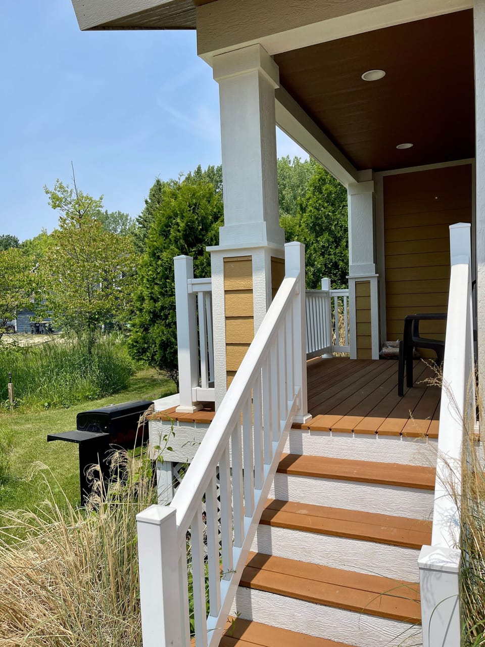 Back deck and landscape.