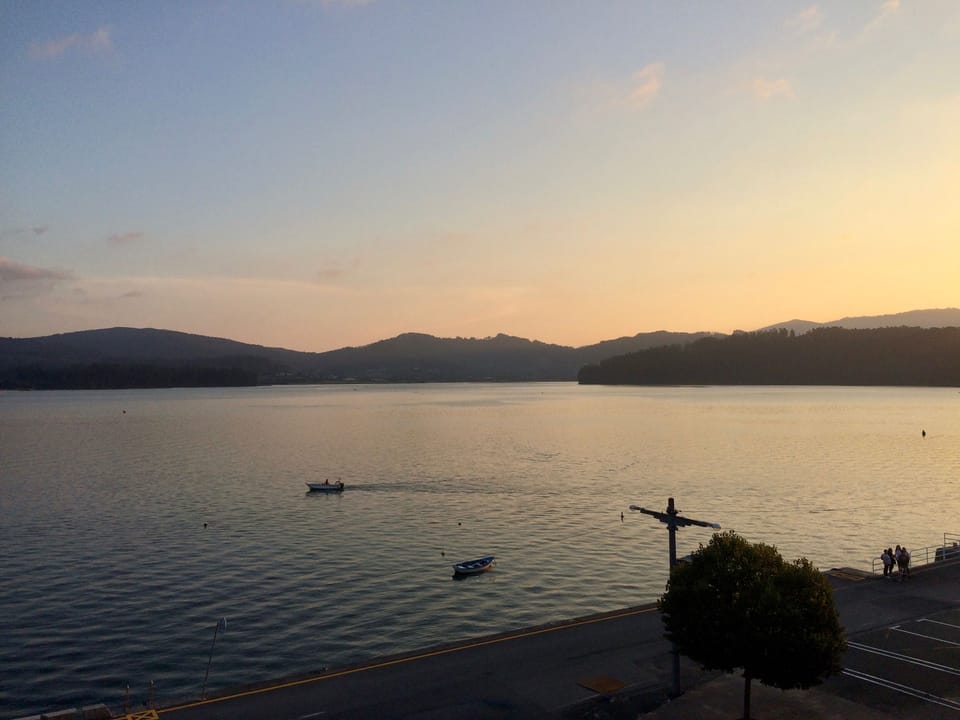 View from the flat at sunset