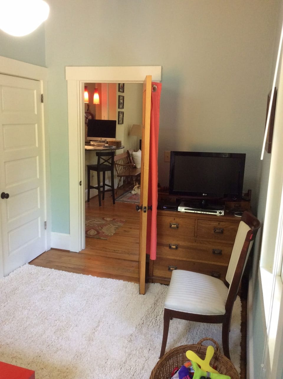 View to living from den/aqua bedroom