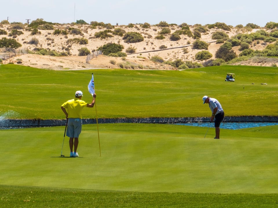 Enjoy the 18 hole Links Golf Course on Las Palomas's property.