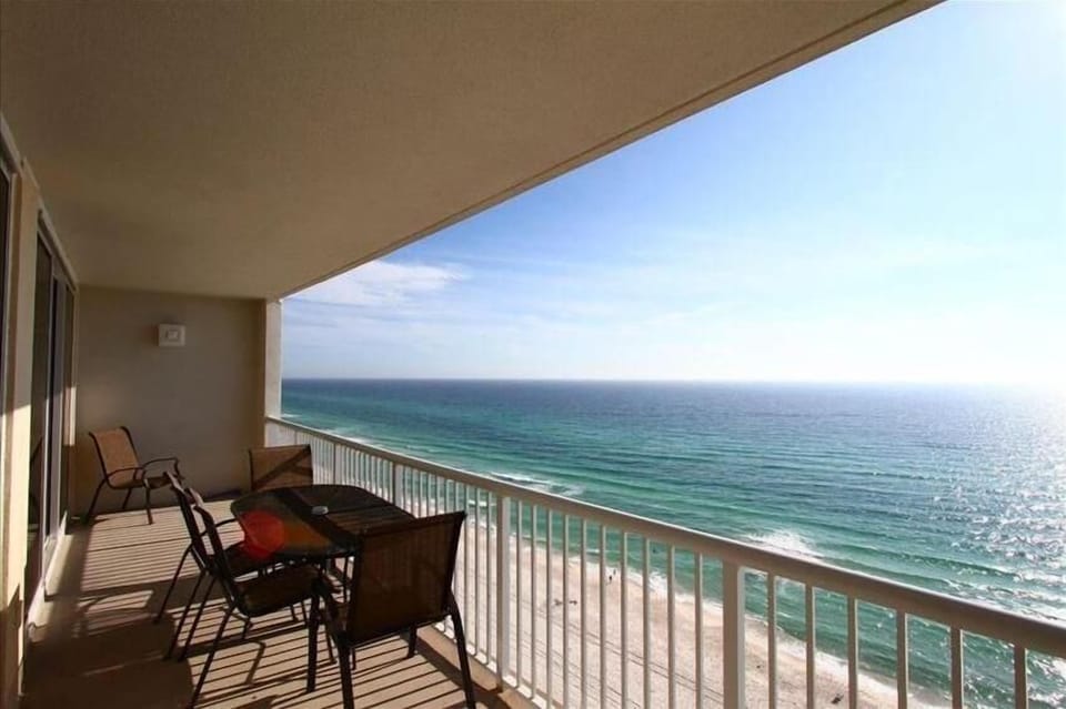 Can you imagine the sunsets from this huge balcony?