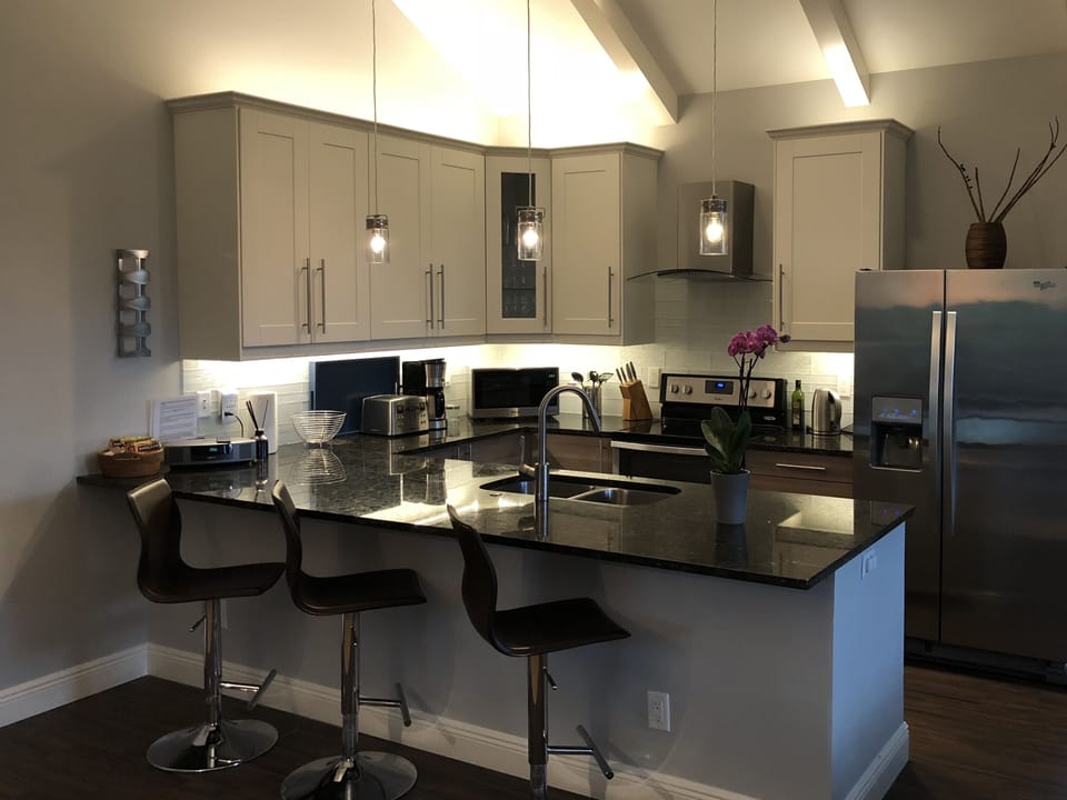 Gourmet kitchen with huge bar