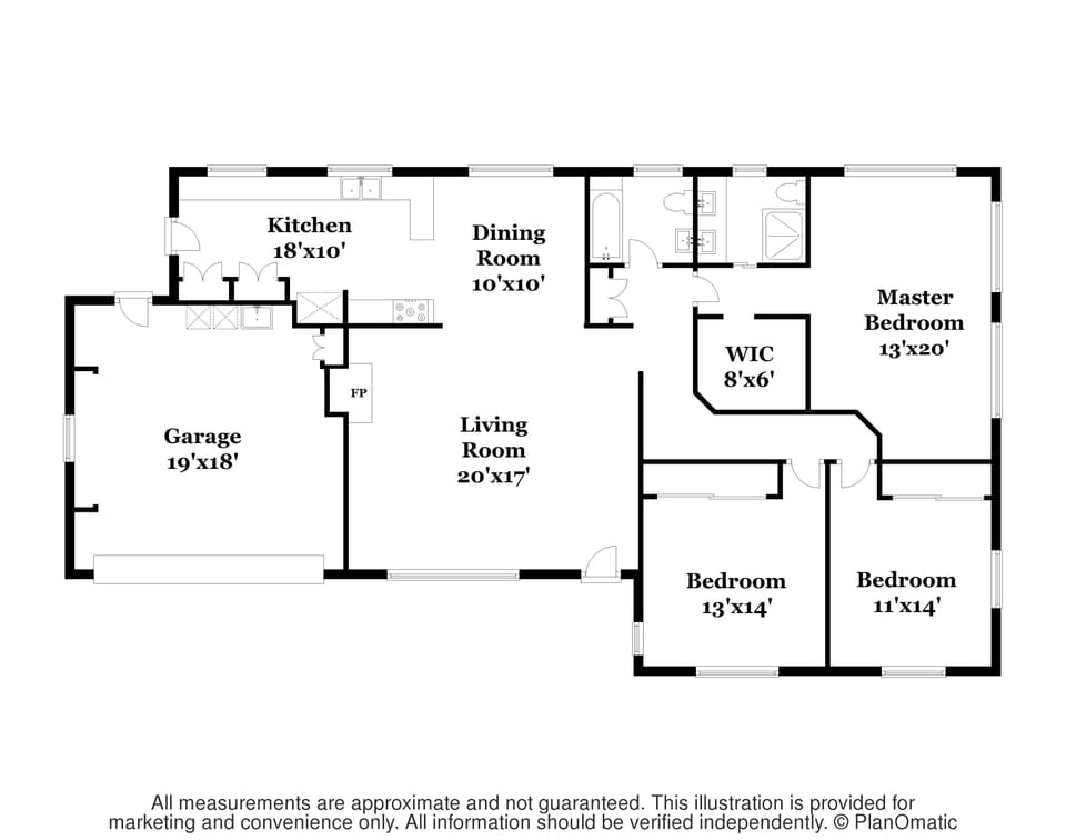Floor Plan - Spacious 1500 Sq Ft Living Space Plus 340 Sq Ft Garage