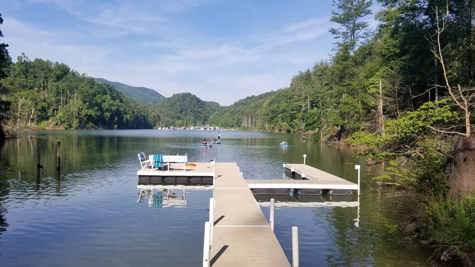 your private dock and 16x16  swim platform.
10x24 boat slip. Only 1 neighbor.