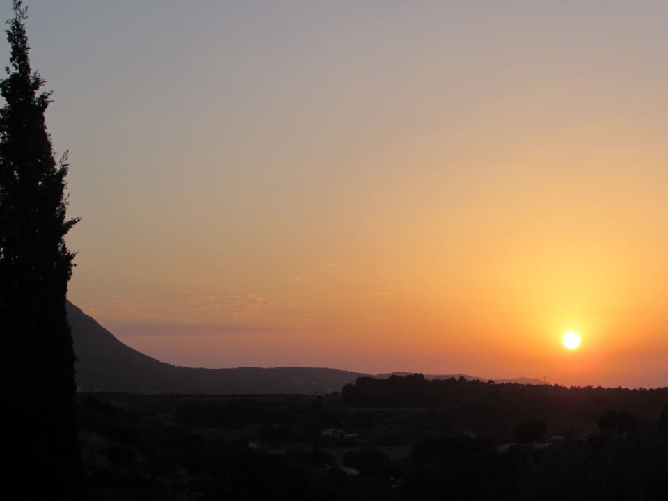 View of the sunrise from the terrace