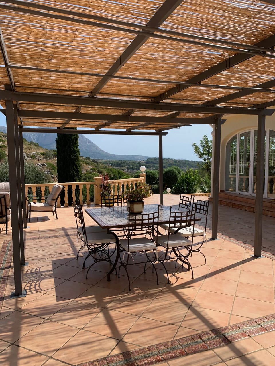 Upper terrace with seating