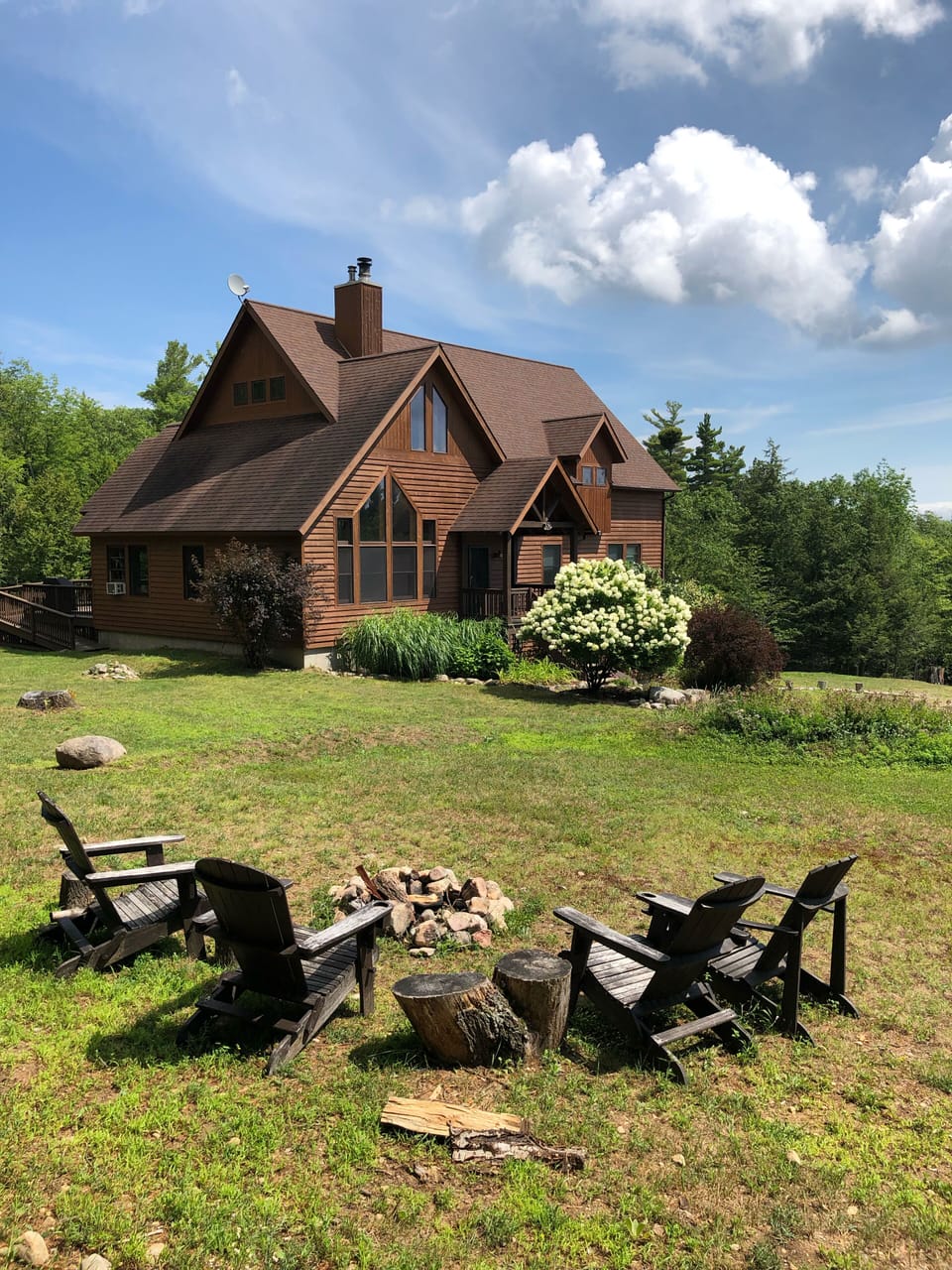 Spacious house and property surrounded by 60,000 acres of state forest.