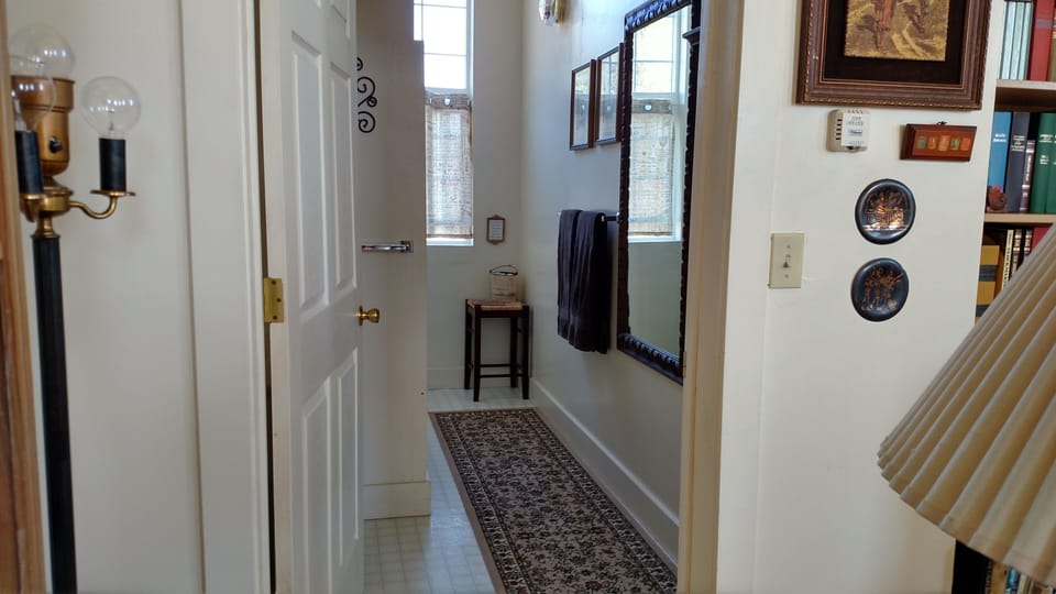 Nice very comfortable bathroom with a walk in shower.