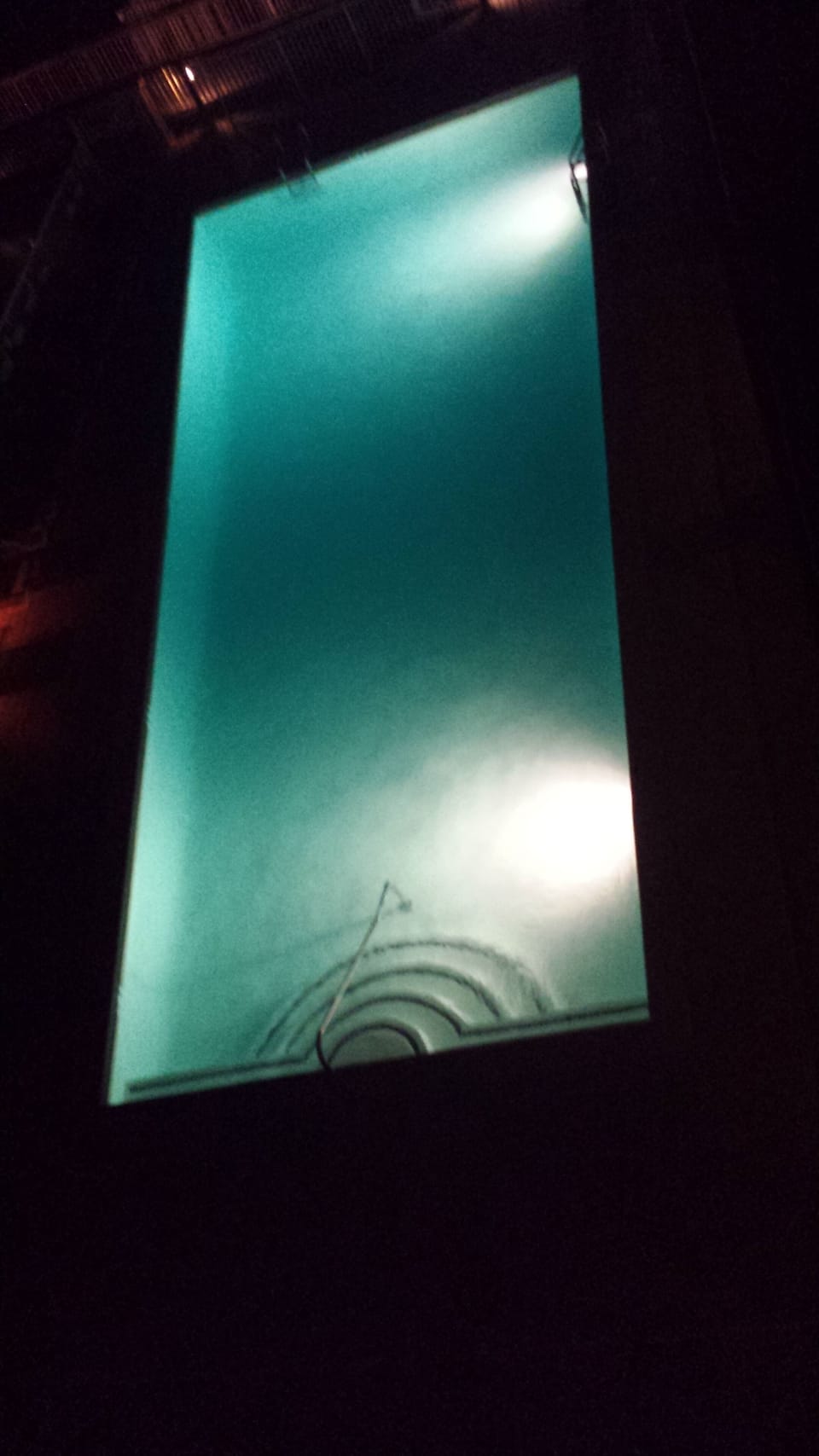 Spacious Seasonally Heated Pool with Huge Deck Area  - Night View
