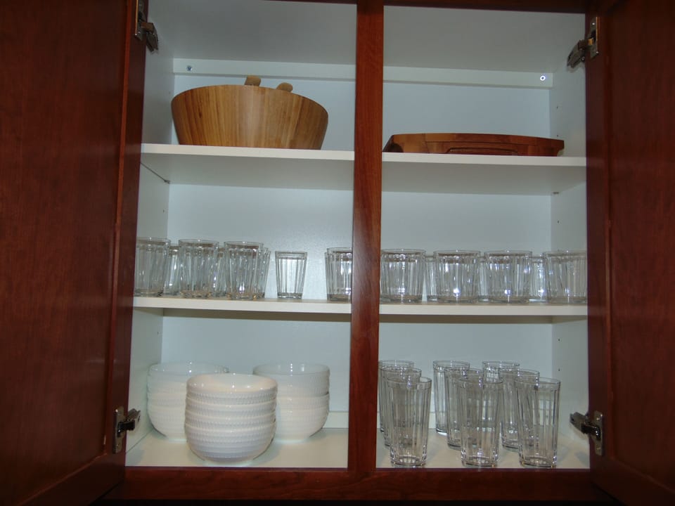Serving bowls, glassware, cheese board & salad bowl