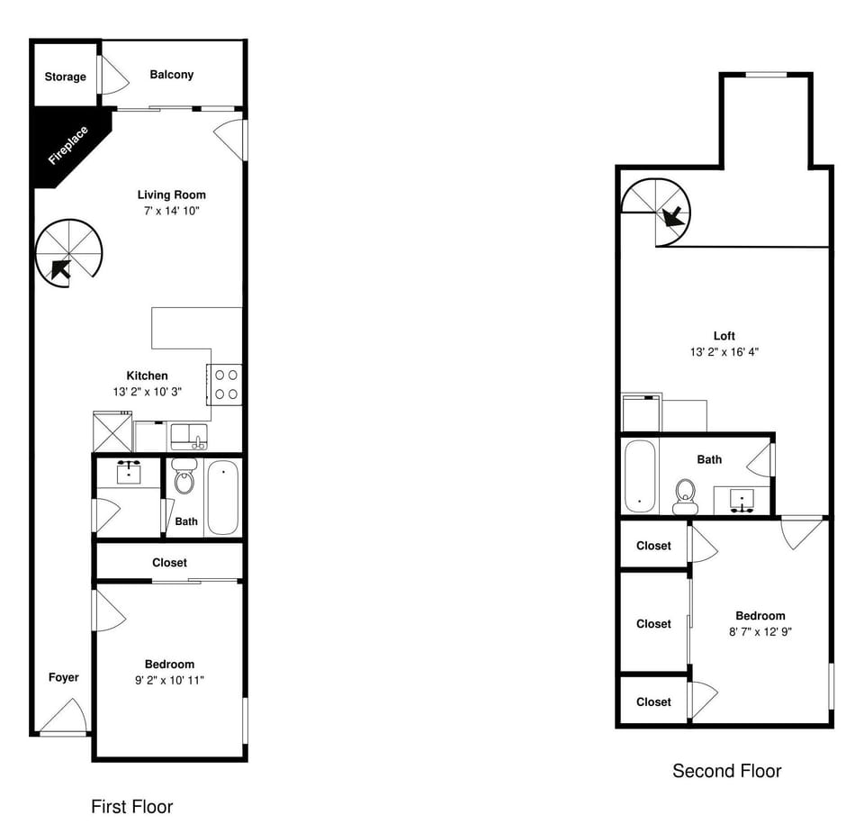 Condo layout - entrance is on the third floor of complex (no elevator)