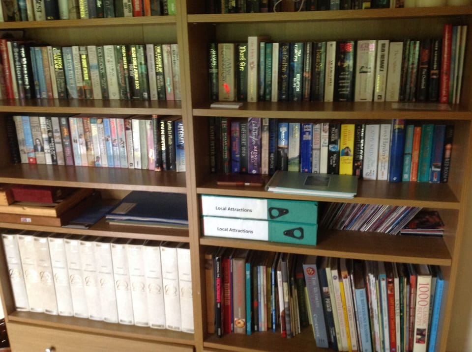 Bookcase and local information boxes and folders