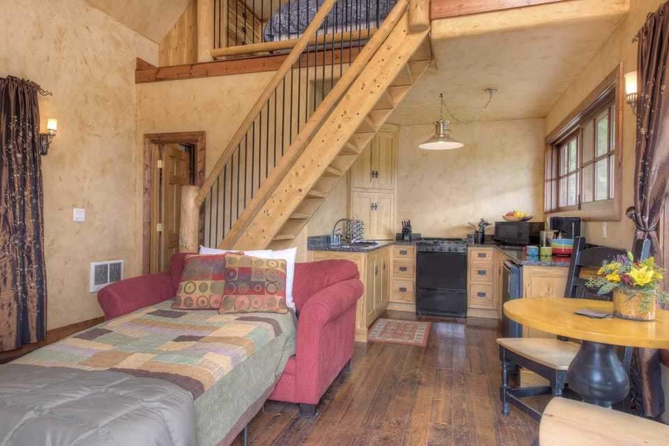 The couch pulls out to a twin sized bed.