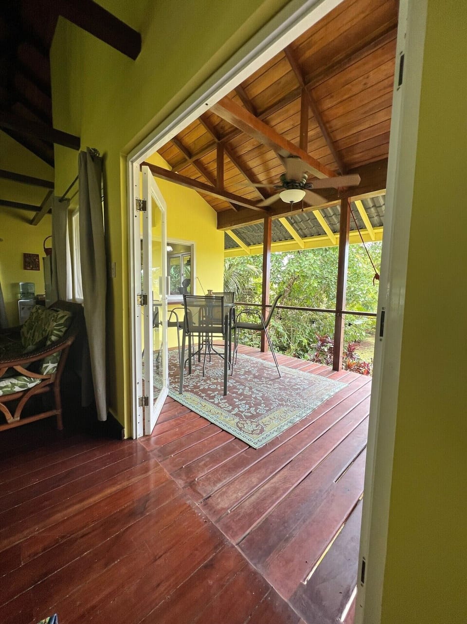 Front doors open wide to allow the tropical breezes to pass through