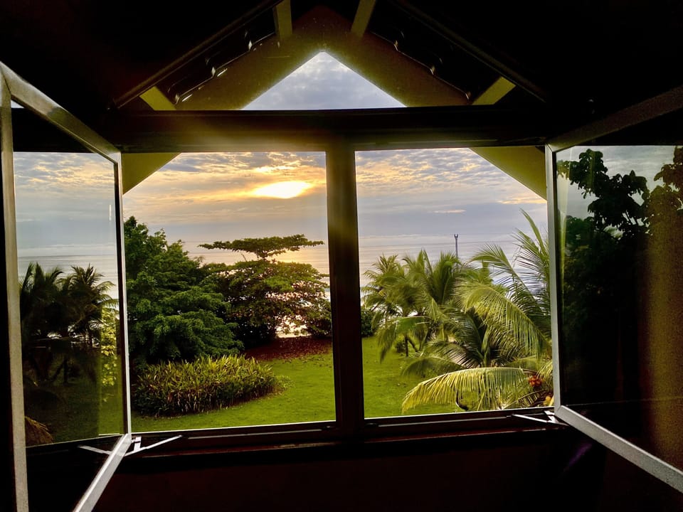 An incredible sunrise view from the lofted bedroom 