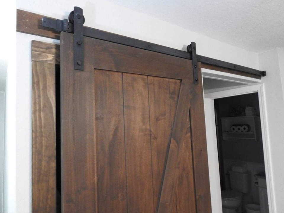 Sliding Barn door to laundry area