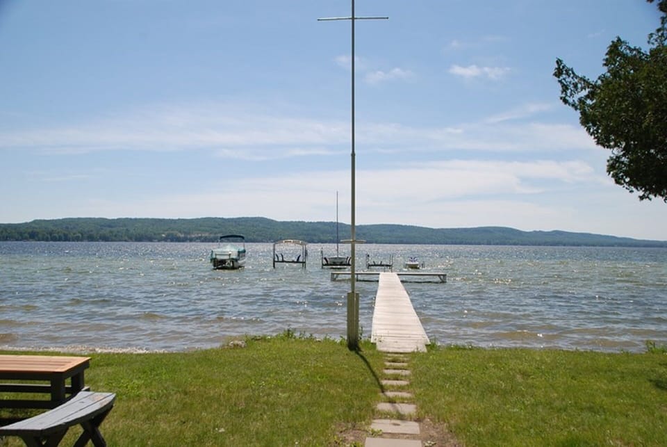 Dock on shared waterfront