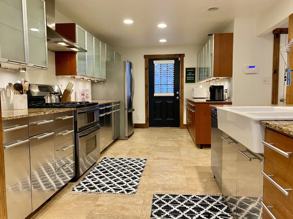 Fully stocked kitchen, coffee pot, nepresso, and more