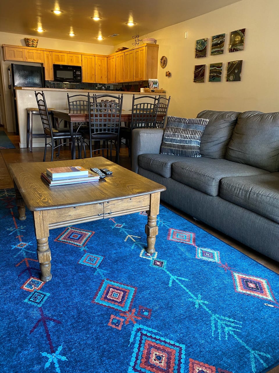 Open concept first floor with seats for 10 to eat all together comfortably. 