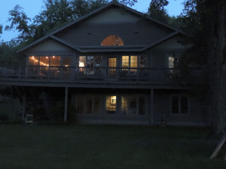The home at dusk!