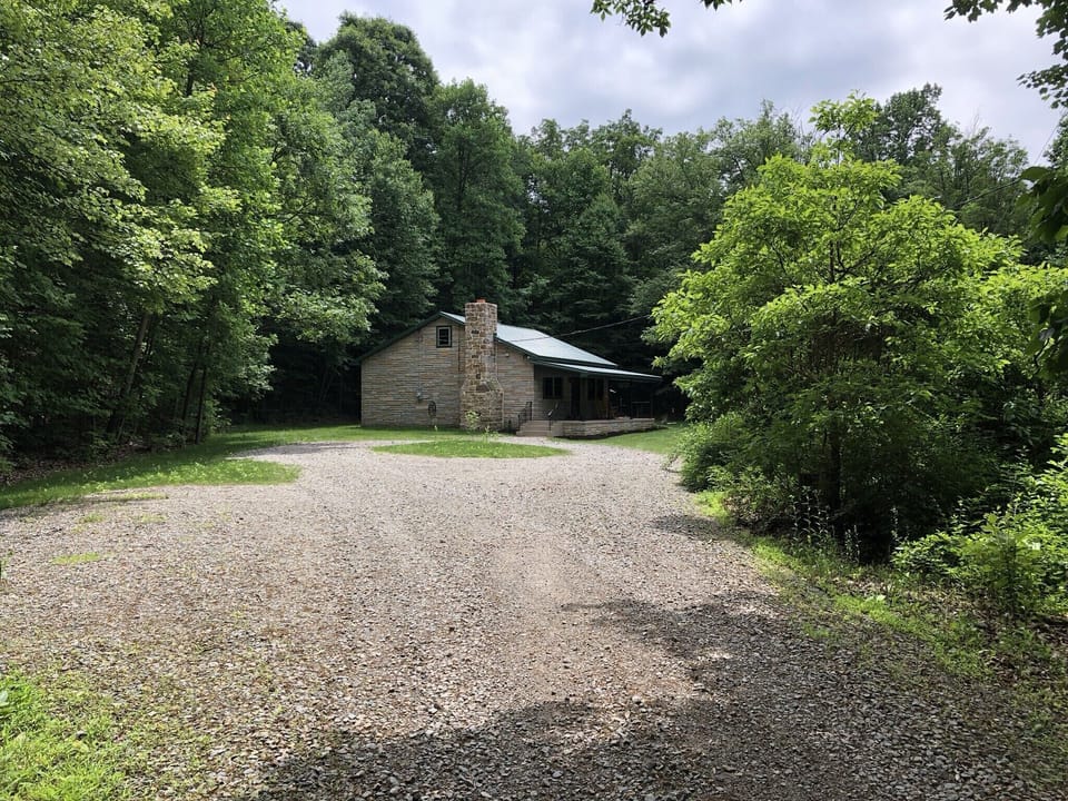 Driveway leading up to the cottage 